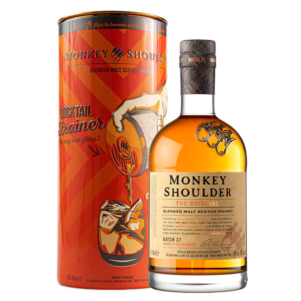 Monkey Shoulder Blended Malt Scotch Whisky + Cocktail Strainer