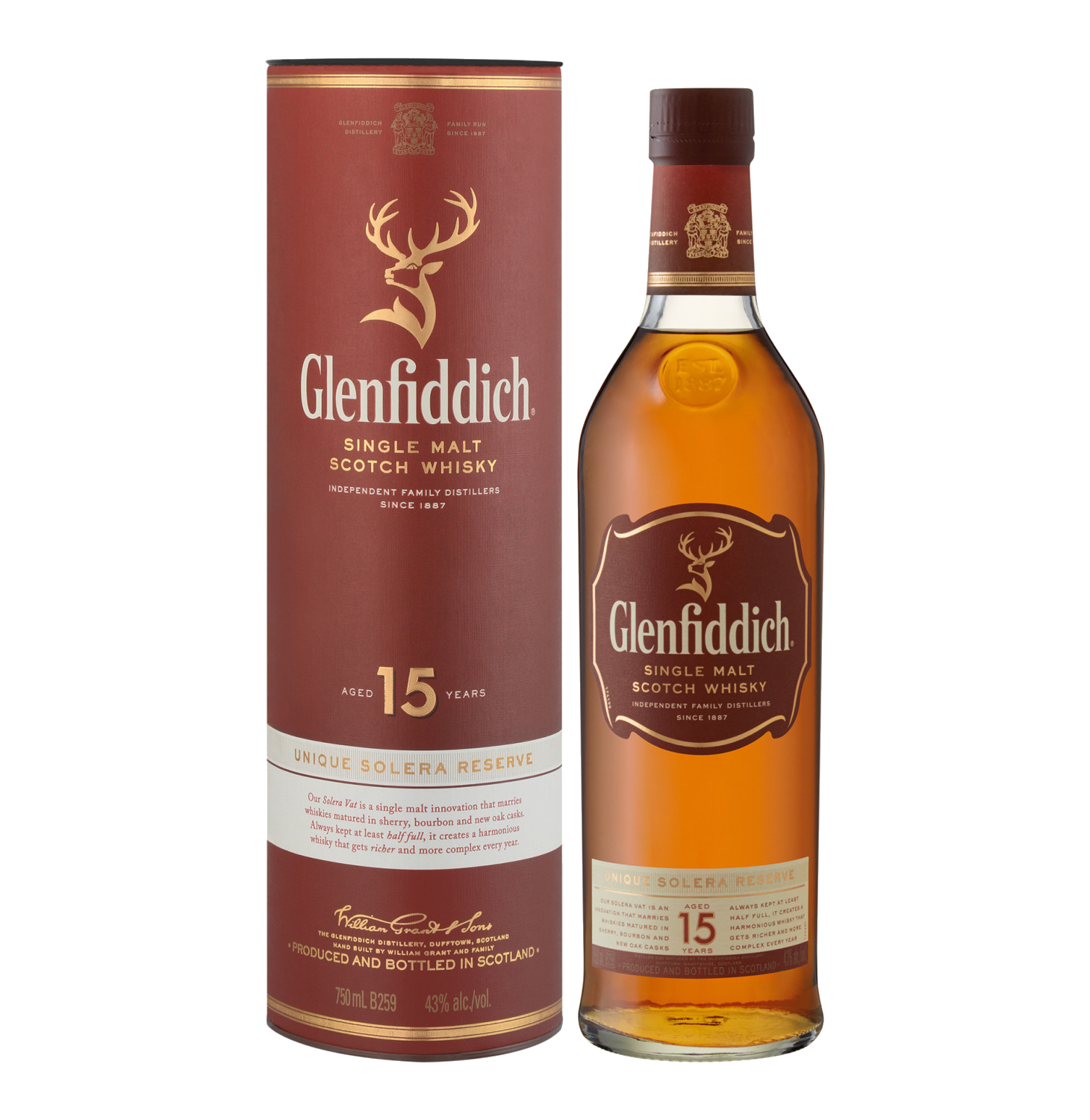 Glenfiddich 15 YO Single Malt Whisky