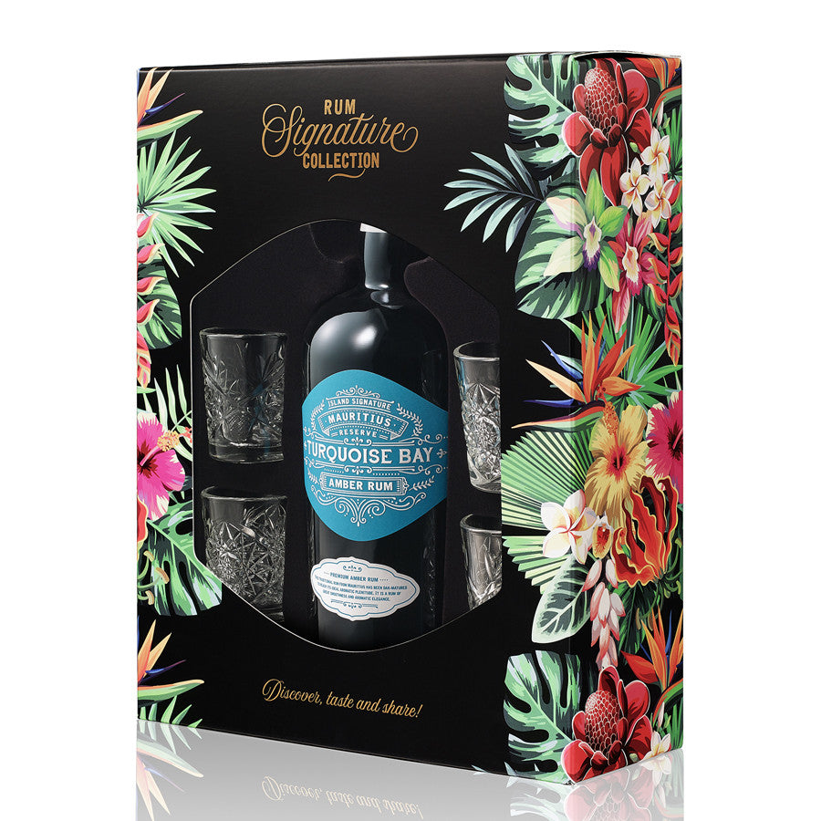 Turquoise Bay Amber Rum Gift Box  (70cl)